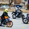 A view of riders enjoying a motorcycle riding and safety course