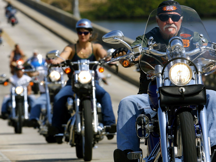 Harley-Davidson riders enjoying a cruise