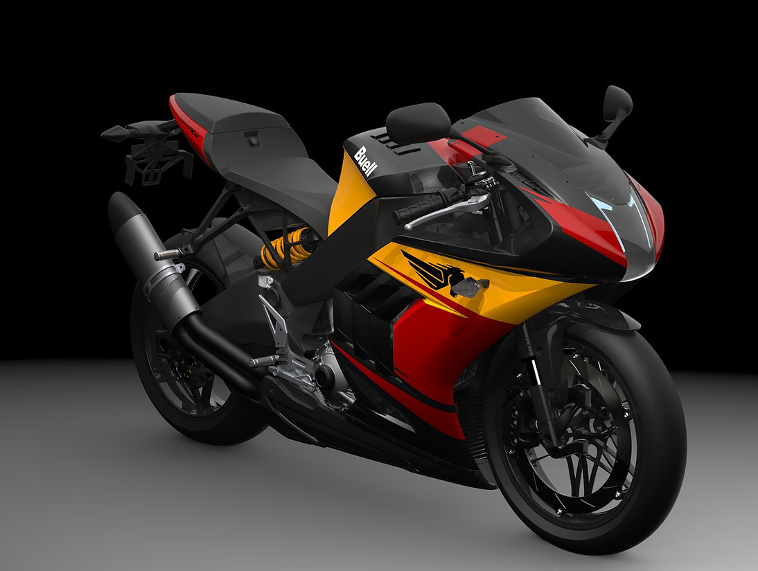 A side view of Bauell's new Hammerhead supersport motorcycle, available today with the Buellvana® Reservation System