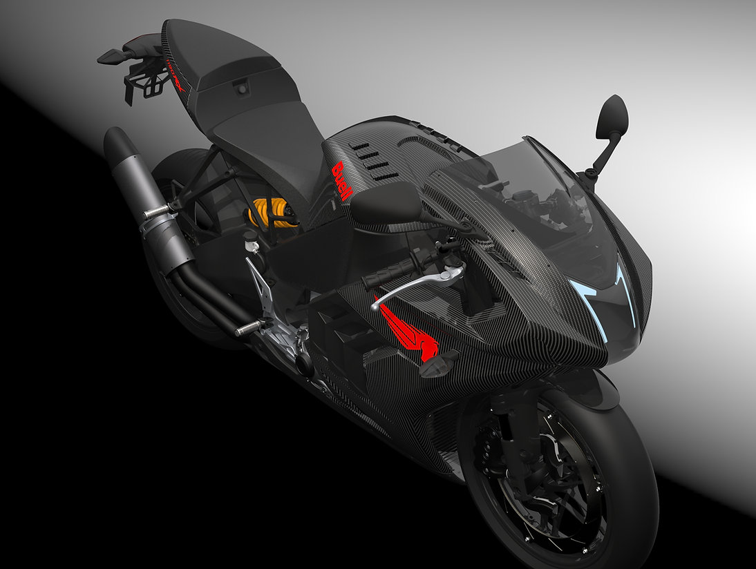 A side view of Bauell's new Hammerhead supersport motorcycle, available today with the Buellvana® Reservation System