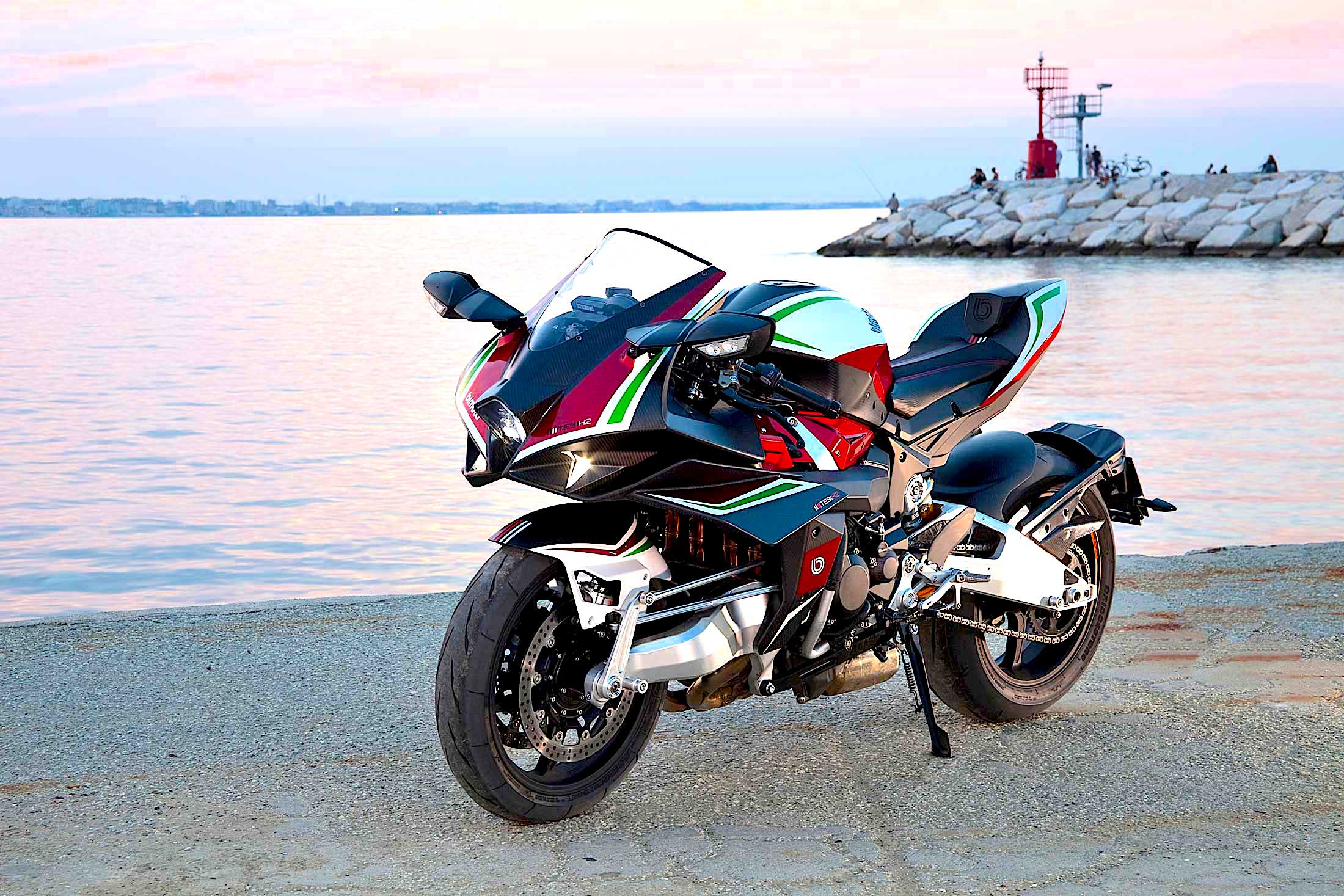 A side view of the Bimota TESI H2