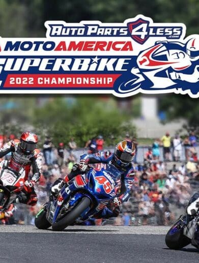 A view of the new title sponsor for MotoAmerica - AutoParts4Less.com