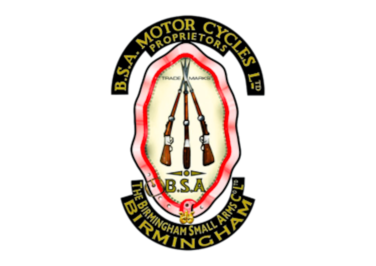 A view of the new logo for BSA Motorcycles, currently owned with 60% stakes acquired by Mahindra and Classic Legends