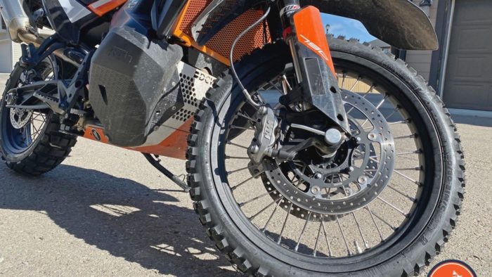 Bridgestone Battlax AdventureCross AX41 tires on KTM 790 Adventure bike