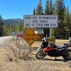KTM 790 Adventure parked by logging road