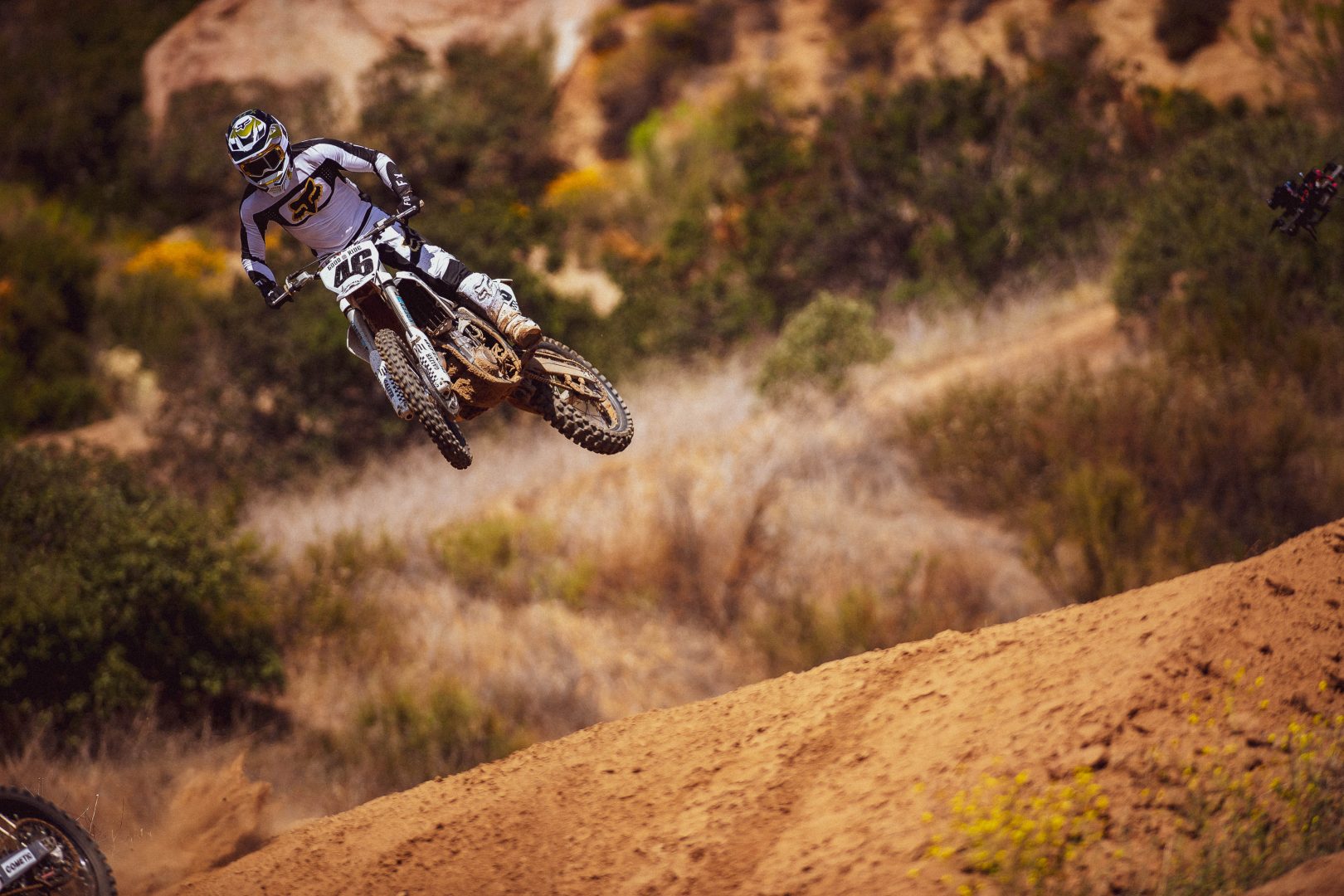 Freestyle Motocross Icon Carey Hart on his motocross motorcycle