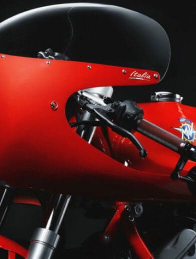 A side view of the Magni Italia - a special edition bike created by the Magni boys in commemoration of their father passing five years ago