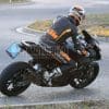 A side view of the new prototype from KTM being tested out on the twisties