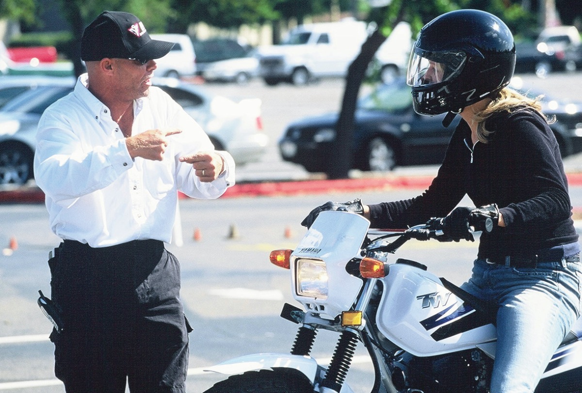 A view of riders enjoying a motorcycle riding and safety course