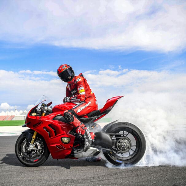 Ducati's new 2022 Panigale V4 and V4 S: bike on the track