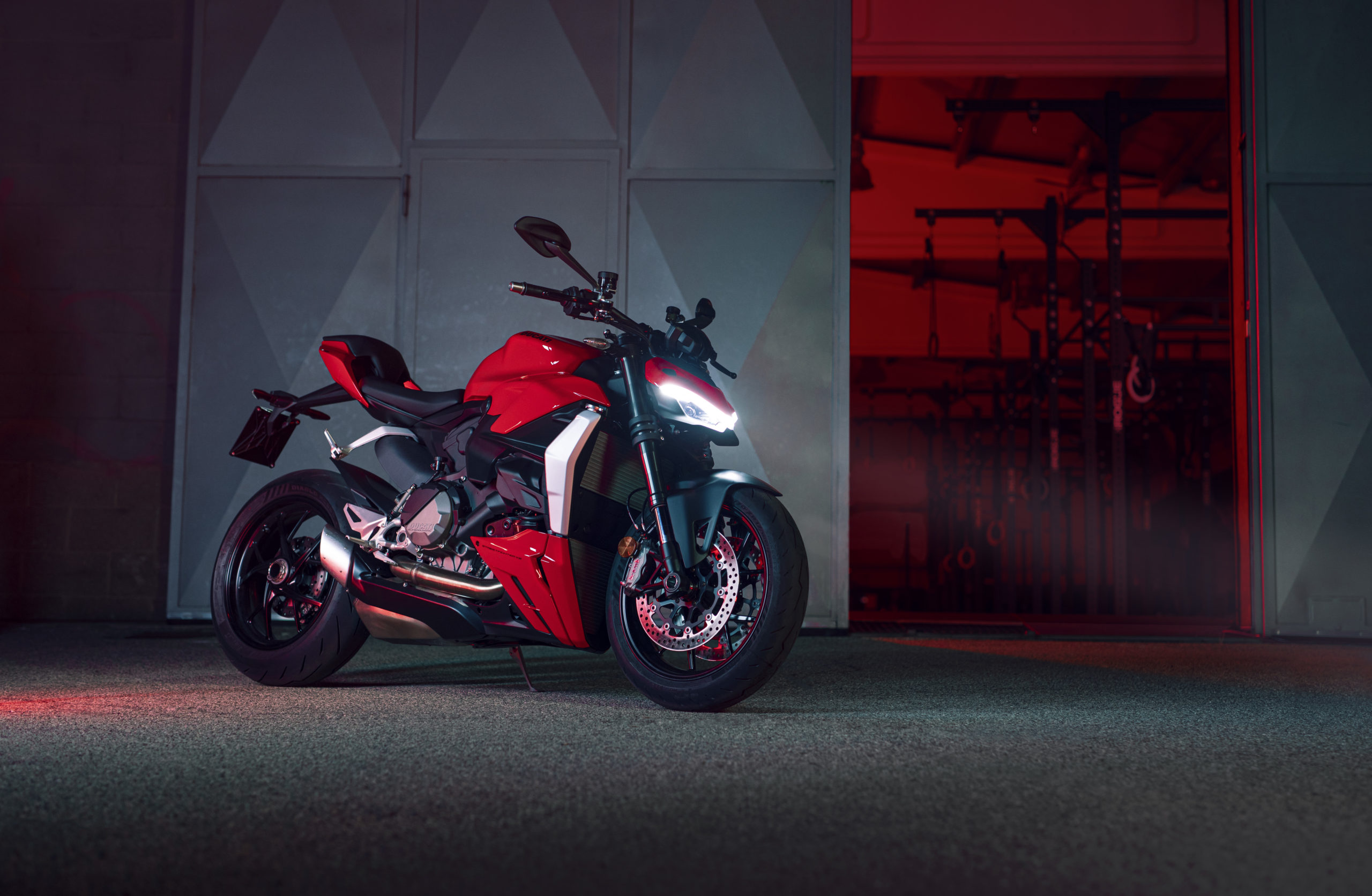 A view of the all-new 2022 Ducati Streetfighter V2, available in Ducati dealerships as of December