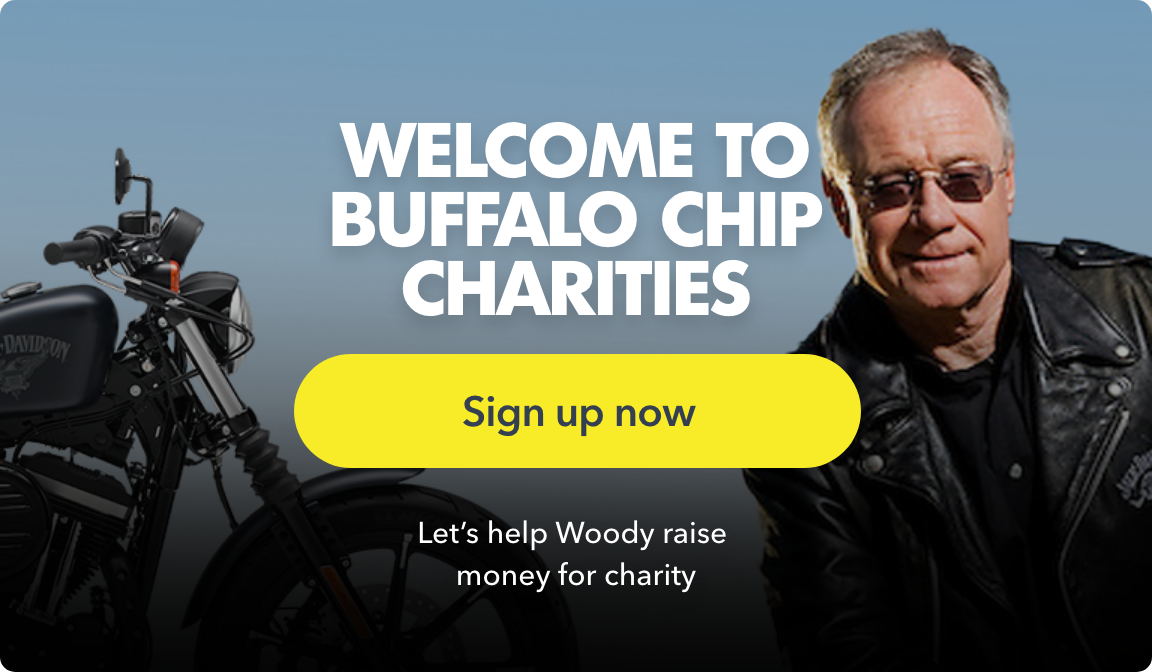 A view of thhe Sturgis Buffalo Chip website, where you can donate to charitable organizations