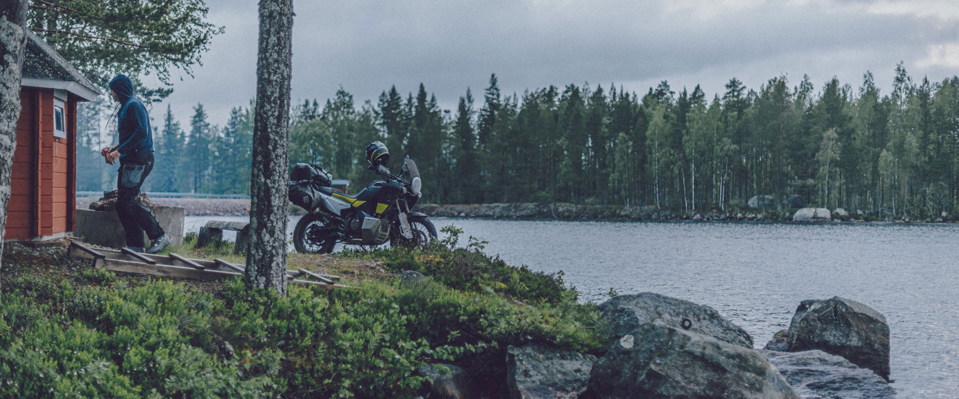 A view of a rider enjoying the all-new 2022 Husqvarna Norden 901, available as of today