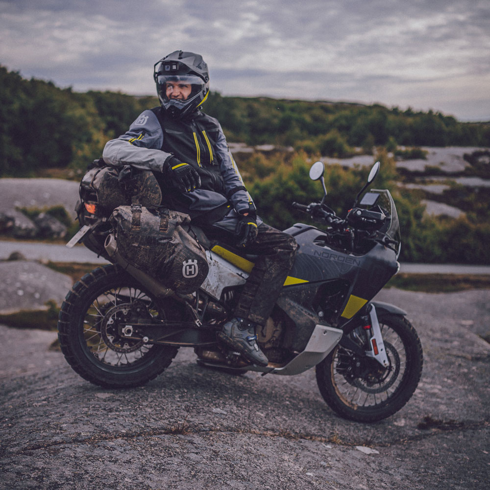 A view of a rider enjoying the all-new 2022 Husqvarna Norden 901, available as of today