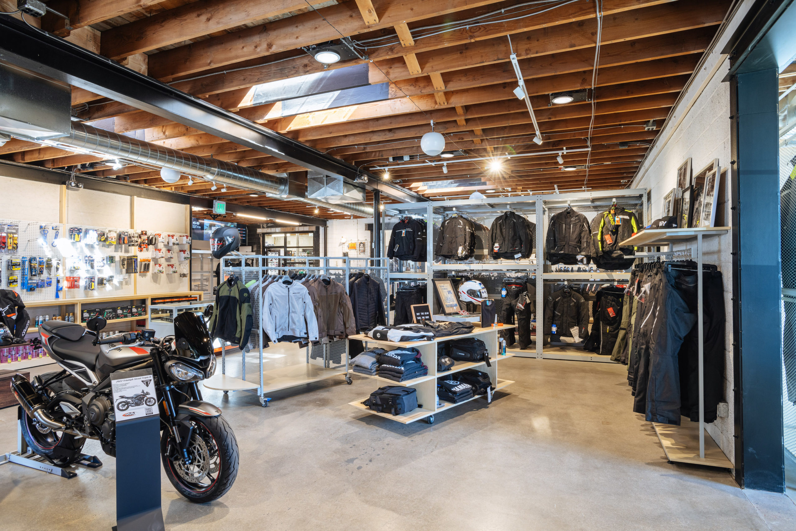 A view of the new RevZilla store located in Denver, Colorado