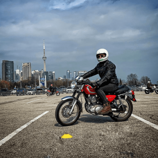 A view of riders enjoying a motorcycle riding and safety course