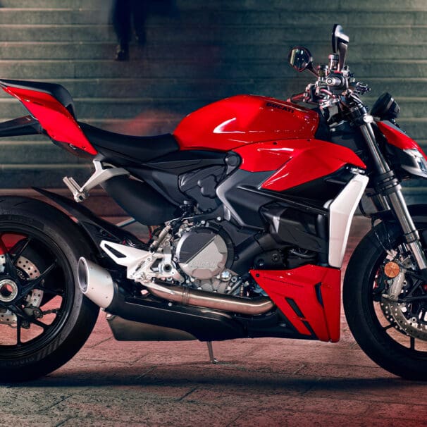 A view of the all-new 2022 Ducati Streetfighter V2, available in Ducati dealerships as of December