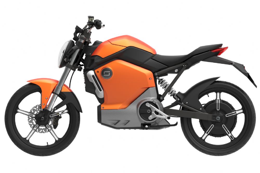 A Super Soco TS1200R electric motorcycle