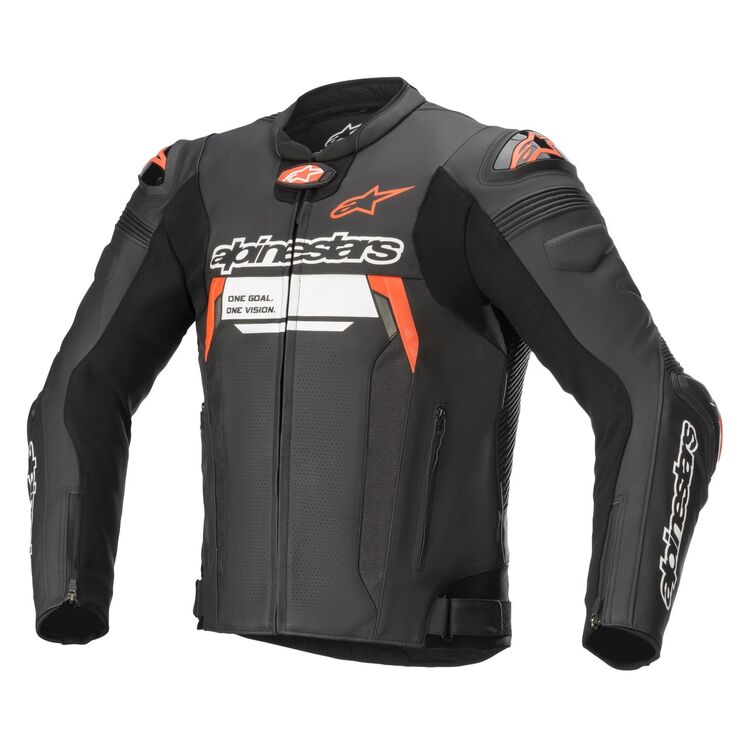 Alpinestars Missile V2 Ignition Leather Jacket in black/red