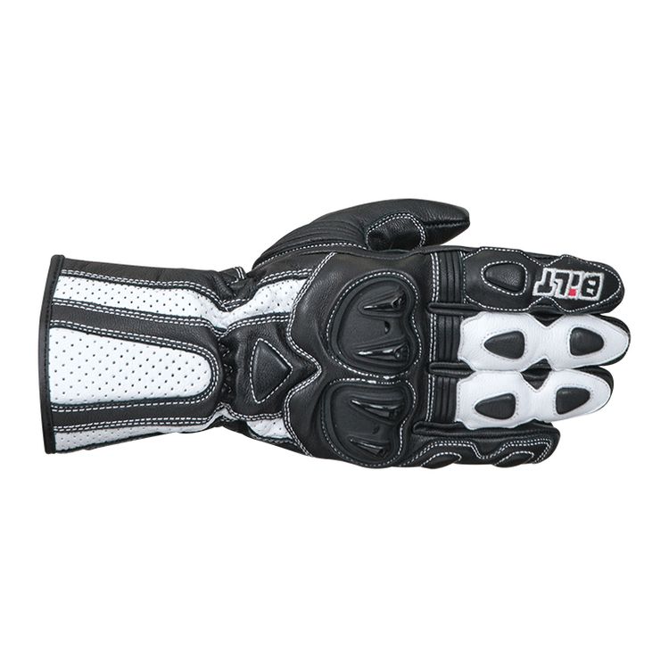 BILT Max Speed Leather Gloves in Black/White
