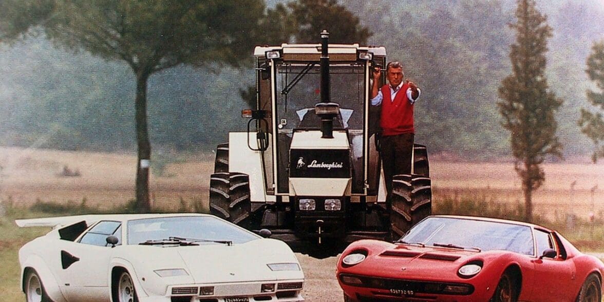 A view of Lamborghini's founder, Feruccio Lamborghini