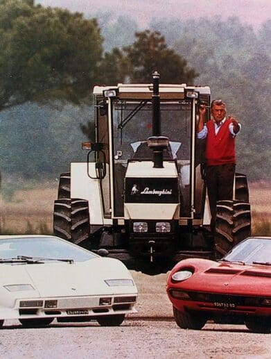 A view of Lamborghini's founder, Feruccio Lamborghini