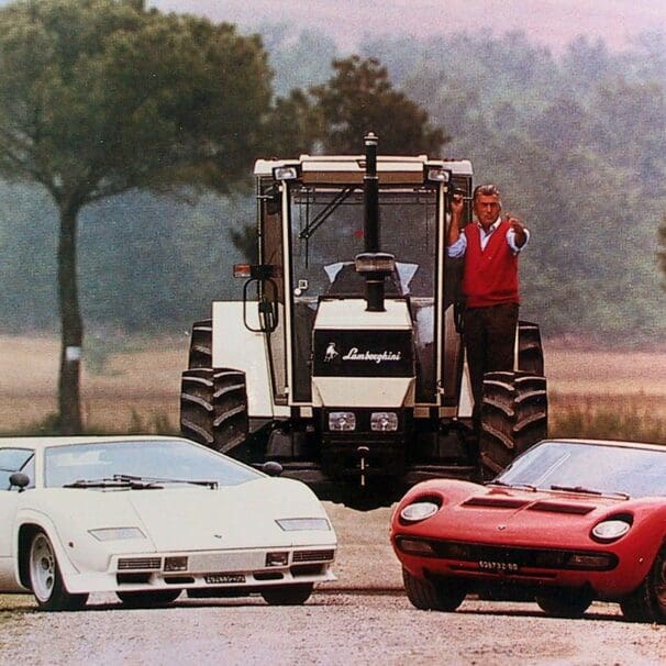 A view of Lamborghini's founder, Feruccio Lamborghini