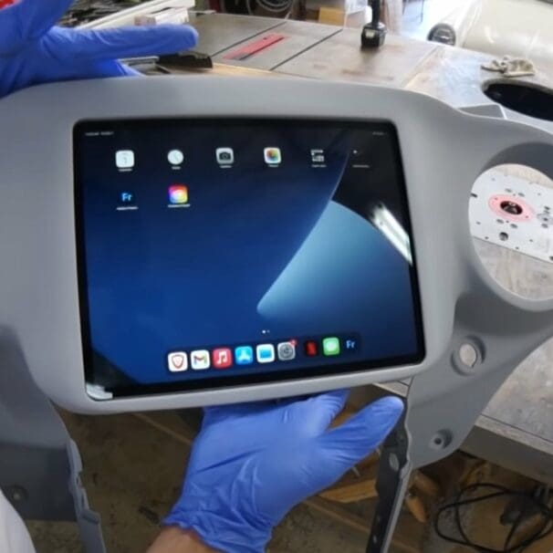 A view of the iPad Pro dash created for.a Harley-Davidson Street Glide