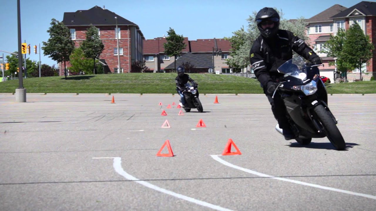 A view of riders enjoying a motorcycle riding and safety course
