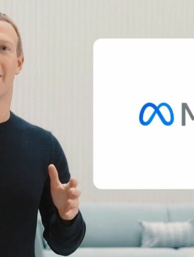 Mark Zuckerberg announcing the rebranding of Facebook to Meta