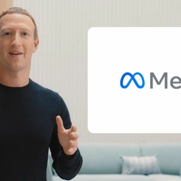 Mark Zuckerberg announcing the rebranding of Facebook to Meta