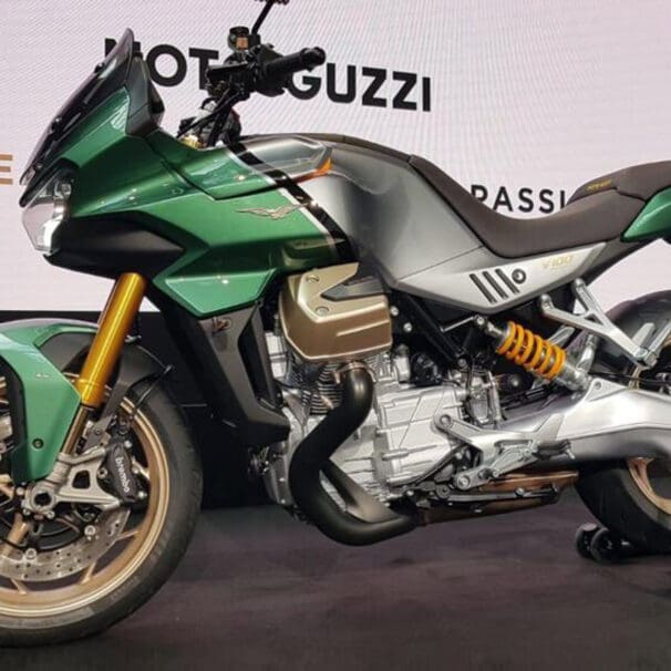 A view of the all-new Moto Guzzi V100 Mandello at 2021 EICMA