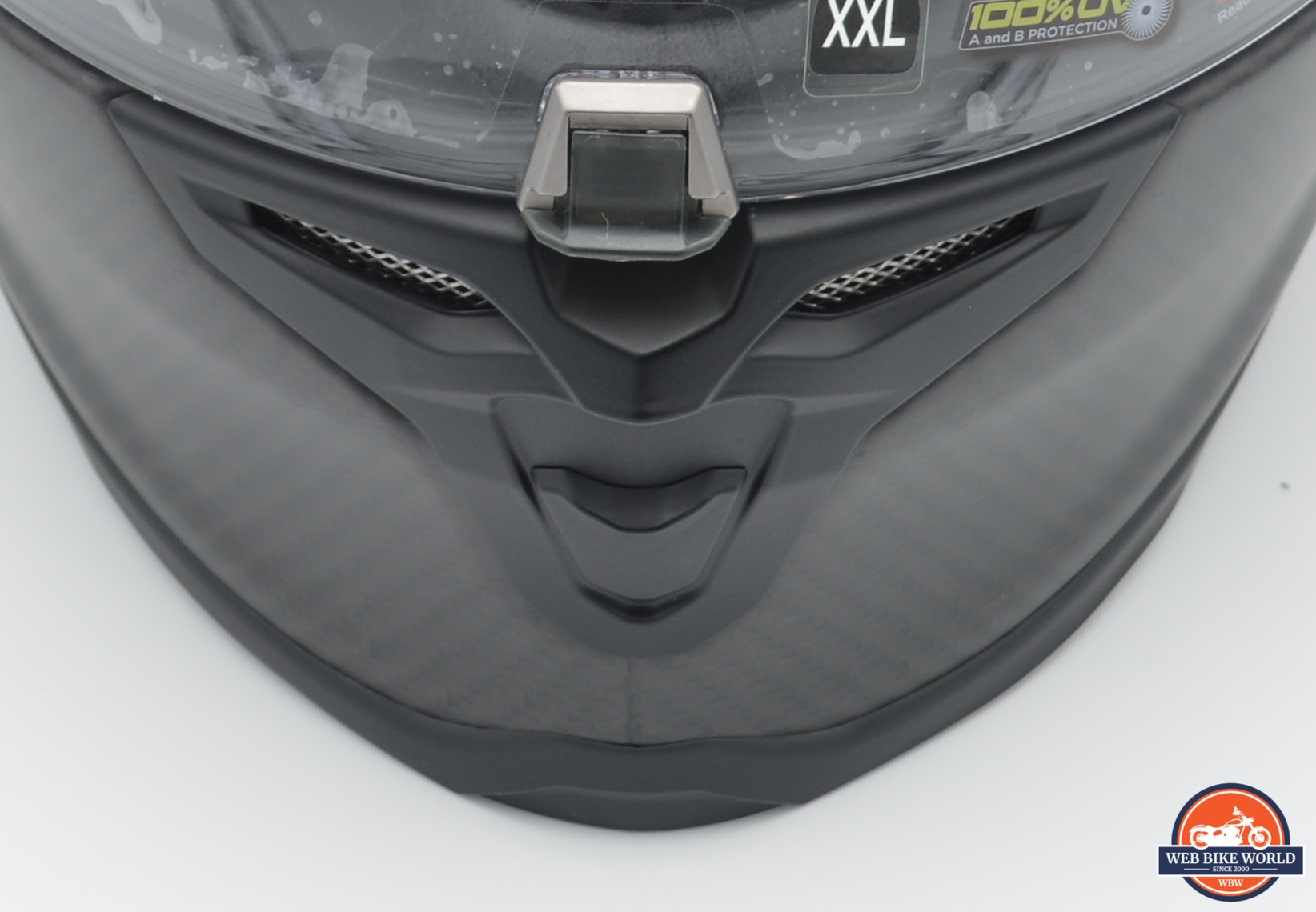 Chin vent on Scorpion EXO-R1 Air Carbon Helmet