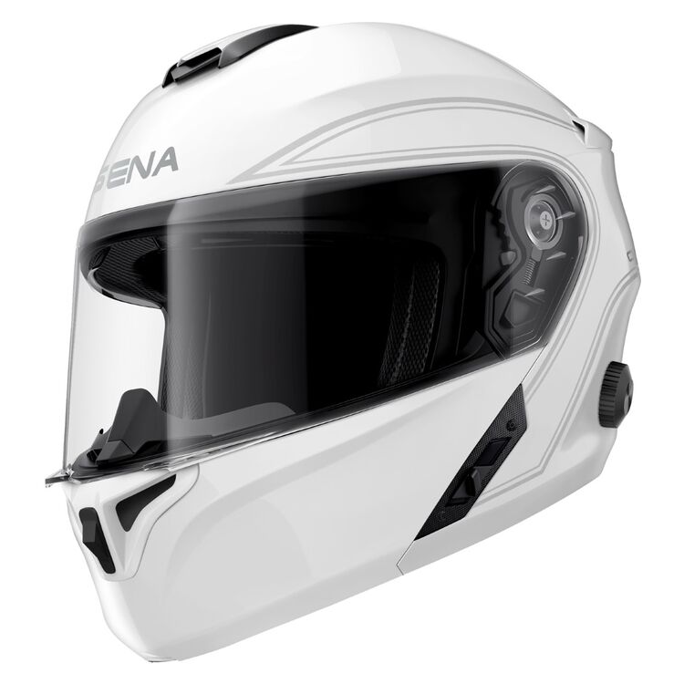 Sena Outrush R modular Bluetooth helmet in white