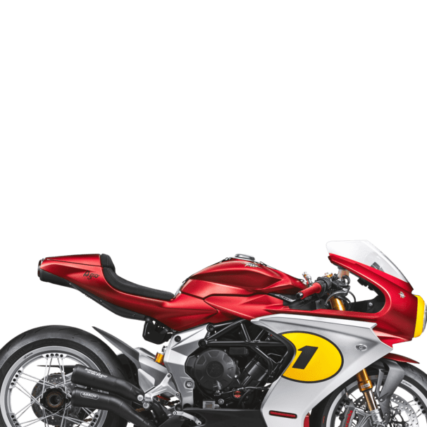 A side view of the MV Agusta Superveloce Ago