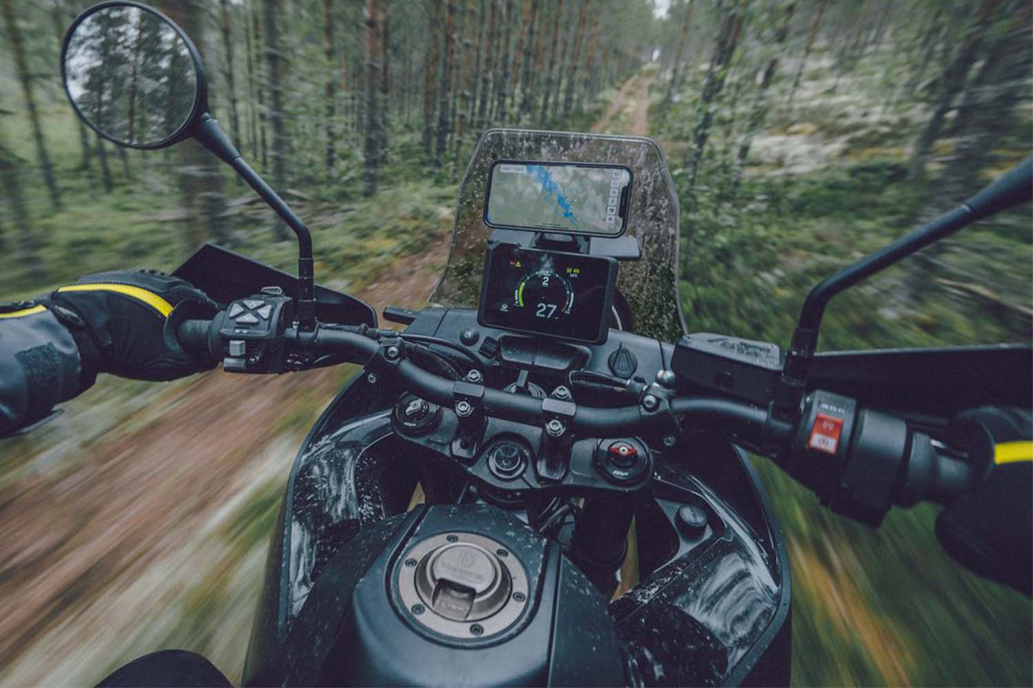 A view of a rider enjoying the all-new 2022 Husqvarna Norden 901, available as of today