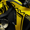 A view of the new Damon HyperFighter Colossus - complete with the black decals and bumblebee-yellow aesthetic