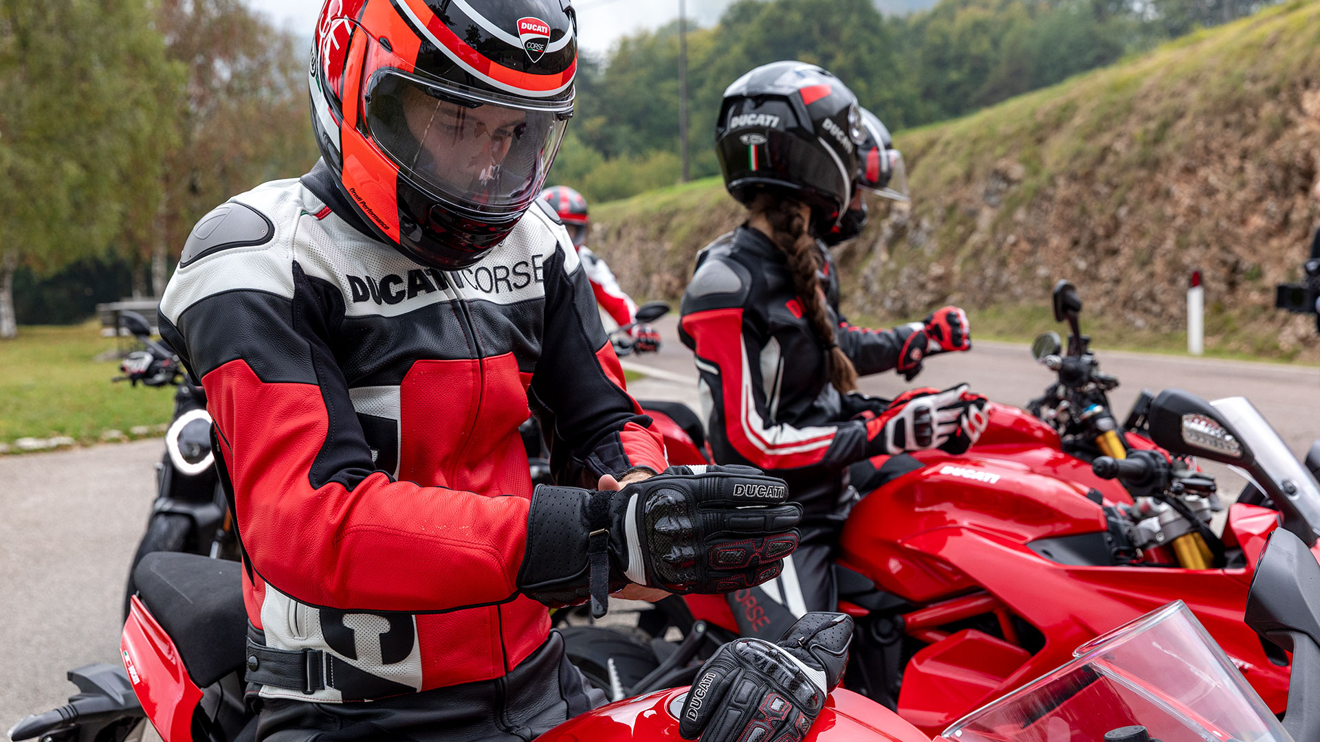 A view of the new 2022 Ducati Apparel line, which features gear designed for Racing, Sporty riding, Touring and Urban Commutes (including a 'lifestyle range')