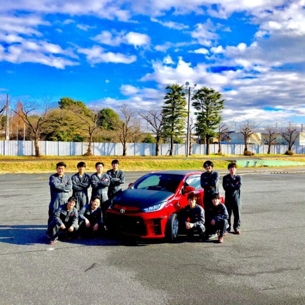 A view fo the "Yyaris Jr", a custom mini car modded out with a Kawasaki Ninja ZX-14 engine, courtesy of SAIJIDAI Automotive Shop and Saitama Automotive College