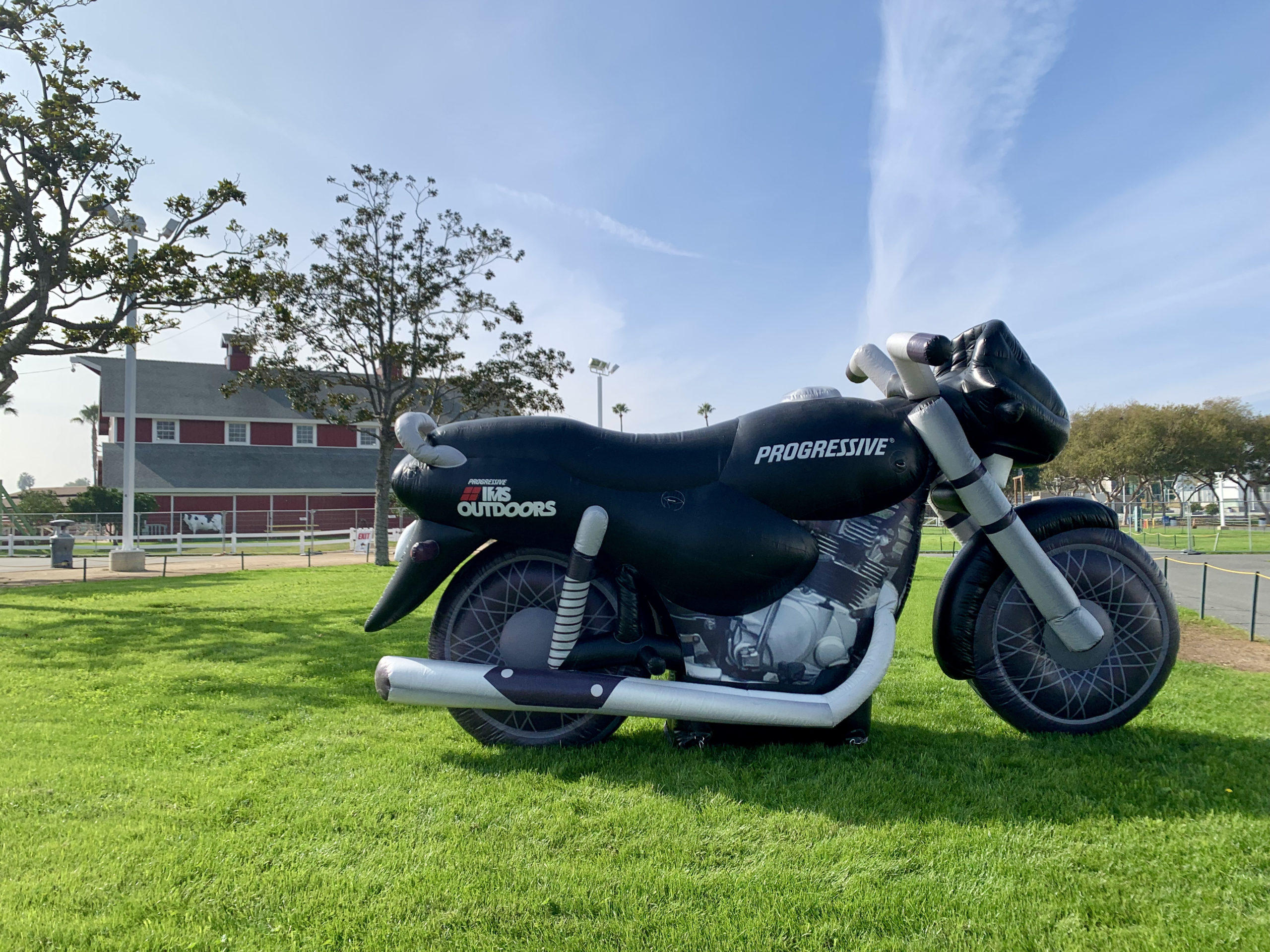 A view of an inflatable mascot for the 2021 Progressive IMS Outdoors Expo