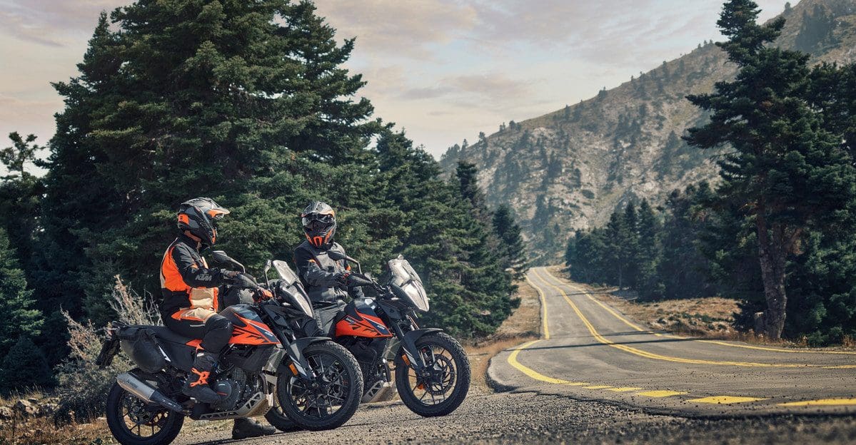 A view of the new 2022 KTM 390 Adventure