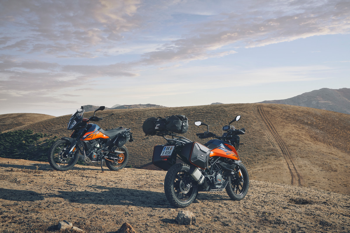 A view of the new 2022 KTM 390 Adventure