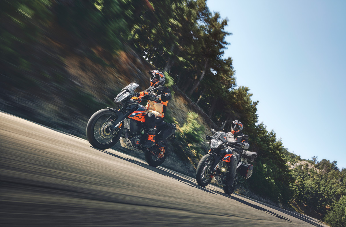 A view of the new 2022 KTM 390 Adventure