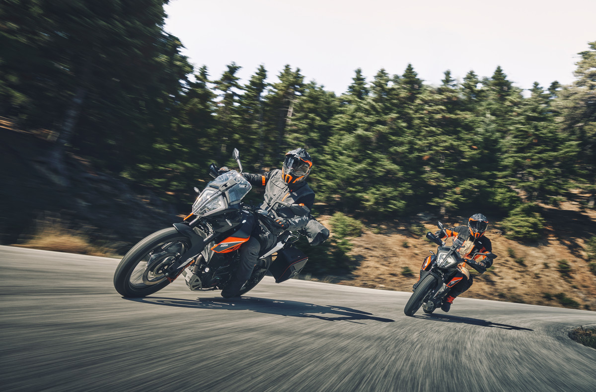A view of the new 2022 KTM 390 Adventure