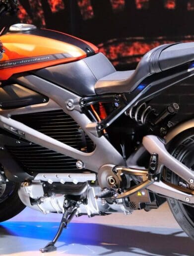 A view of a Harley Davidson LiveWire One