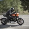 A view of a rider trying out the Harley-Davidson LiveWire One