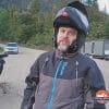 Jim Pruner wearing Quin Quest Smart Helmet out on road