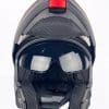 Front view of Quin Quest Smart Helmet with chin bar raised