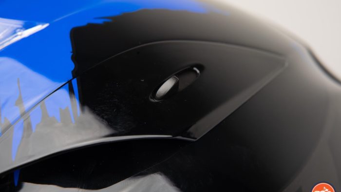 Close up of Race-R Pro GP Spoiler Lorenzo Winter Test Edition Helmet Close up of Race-R Pro GP Spoiler Lorenzo Winter Test Edition Helmet