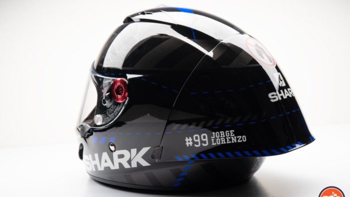 Back of Race-R Pro GP Spoiler Lorenzo Winter Test Edition Helmet Back of Race-R Pro GP Spoiler Lorenzo Winter Test Edition Helmet